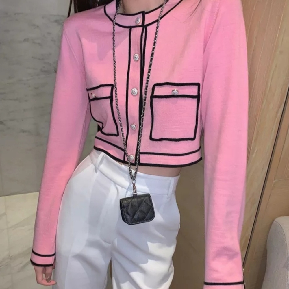 Designer style cardigan long sleeve size small